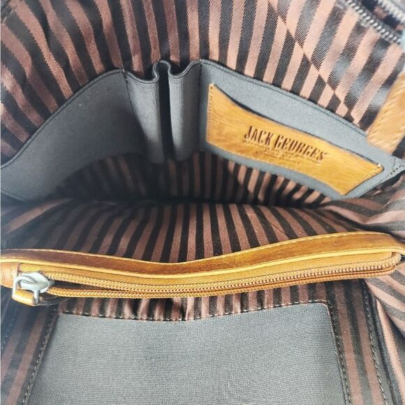 Jack Georges Voyager Convertible Backpack Crossbody Brown Buffalo Leather main image 13